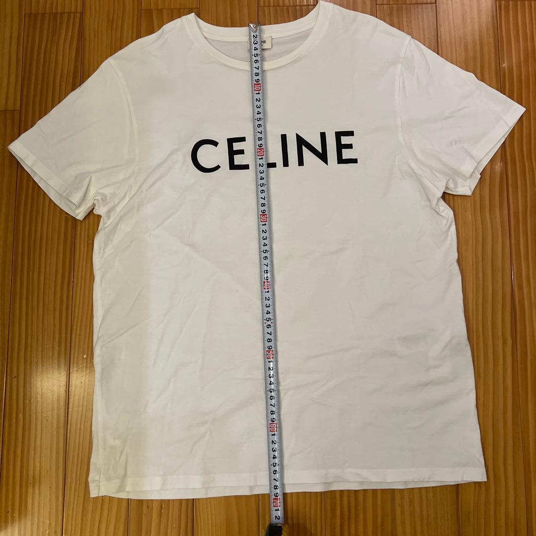 CELINE ホワイト Tシャツ L