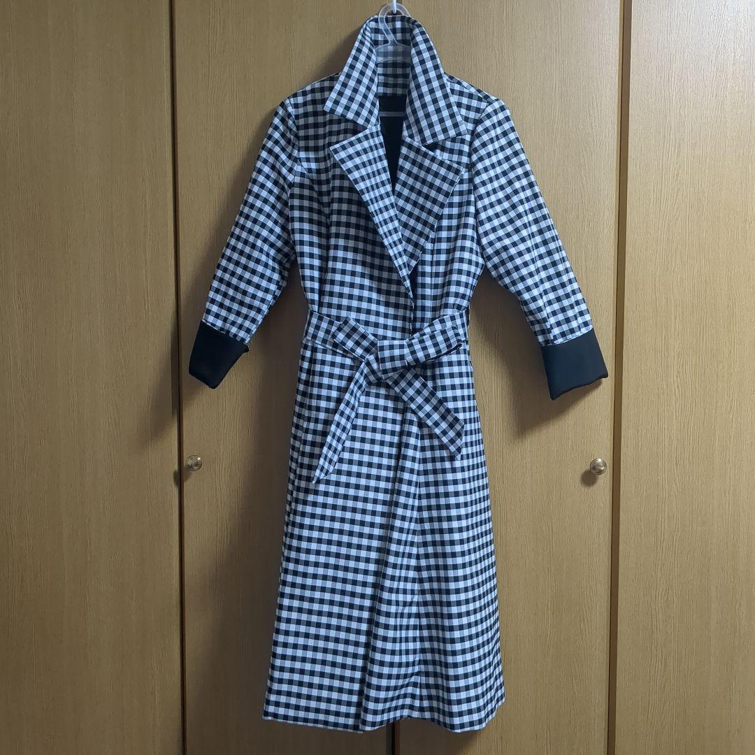極美品 JENNE ジェンヌ ライナー付きチェックトレンチコート Ｍサイズ