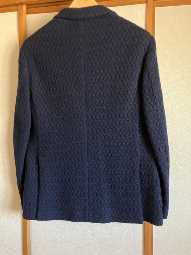 LARDINI ケーブル編テーラードジャケット 52