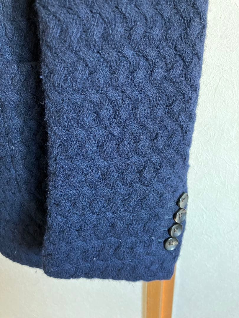 LARDINI ケーブル編テーラードジャケット 52