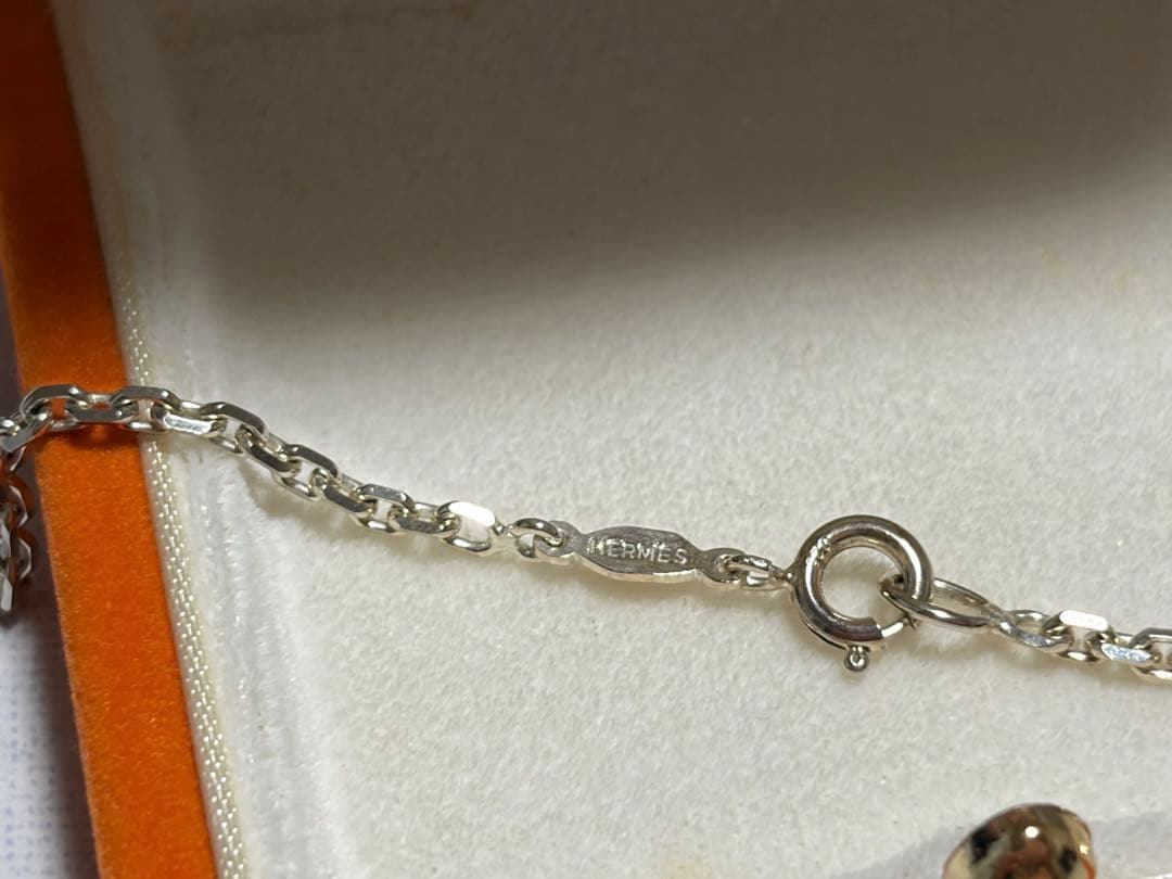 HERMES エルメス シルバーチェーンネックレス　50センチ