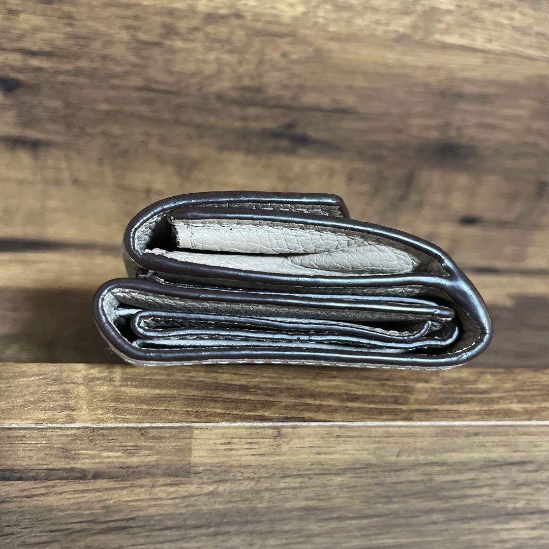 Louis Vuitton ベージュ ポルトフォイユロック ミニ三つ折り財布