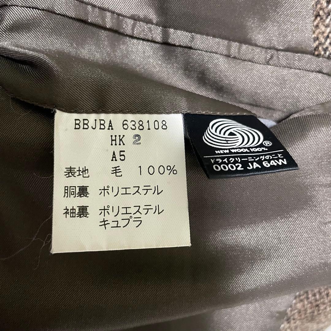 ブルックスブラザーズ　ツイードジャケット ブラウン ペンチェック柄 M相当