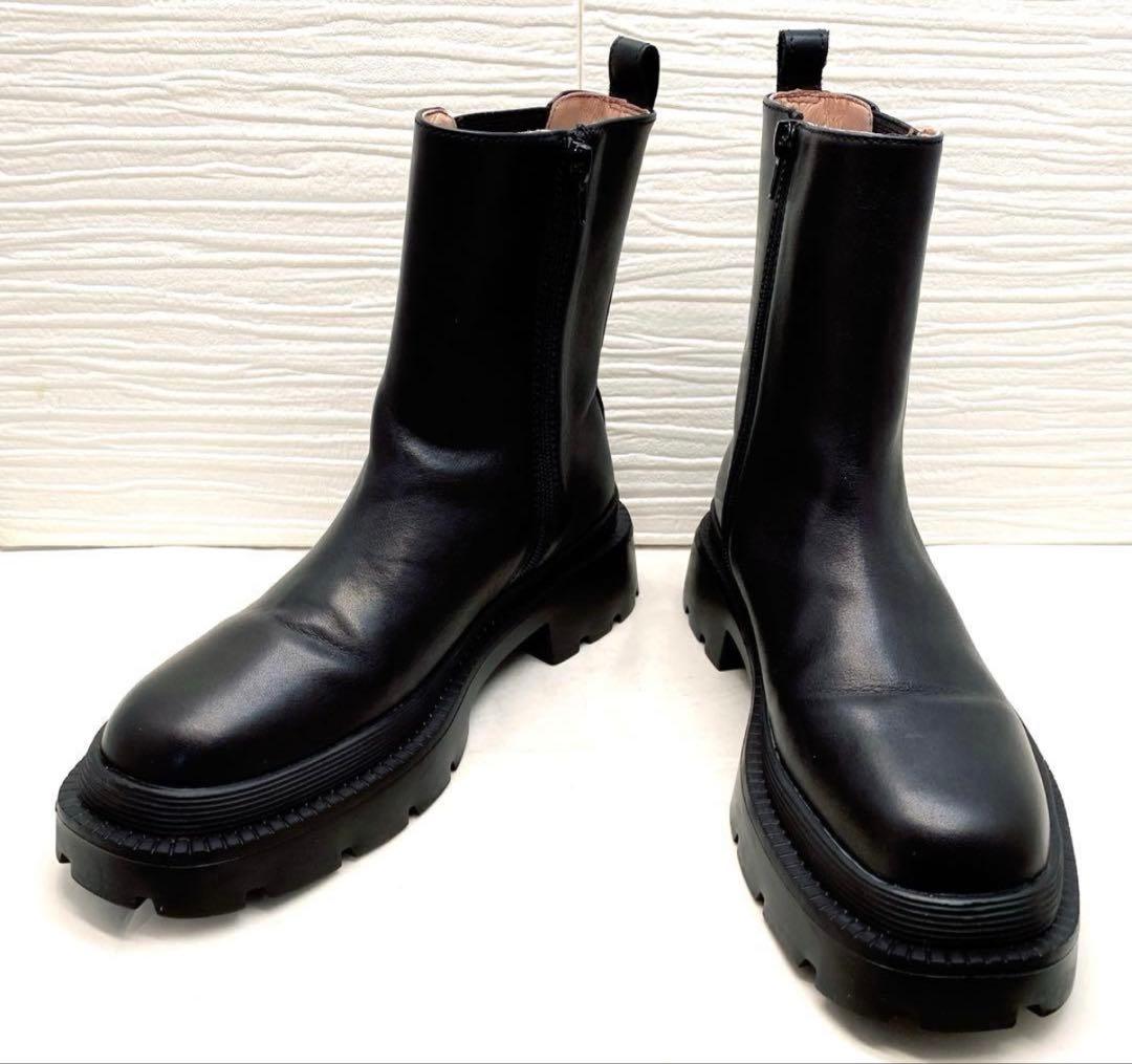 ATELIER BRUGGE レザー サイドゴアブーツ　23〜23.5