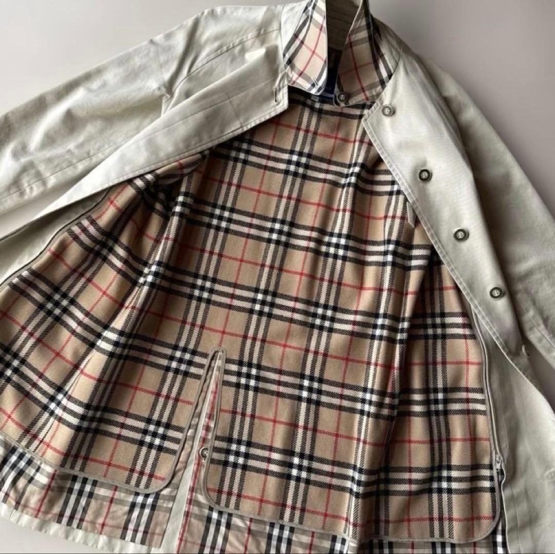 お値下げ中！【美品】Burberryライナー付きロングコート襟裏ノバチェック