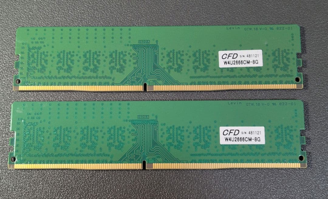 Crucial DDR4-2666　16GB（8GB 2枚セット）