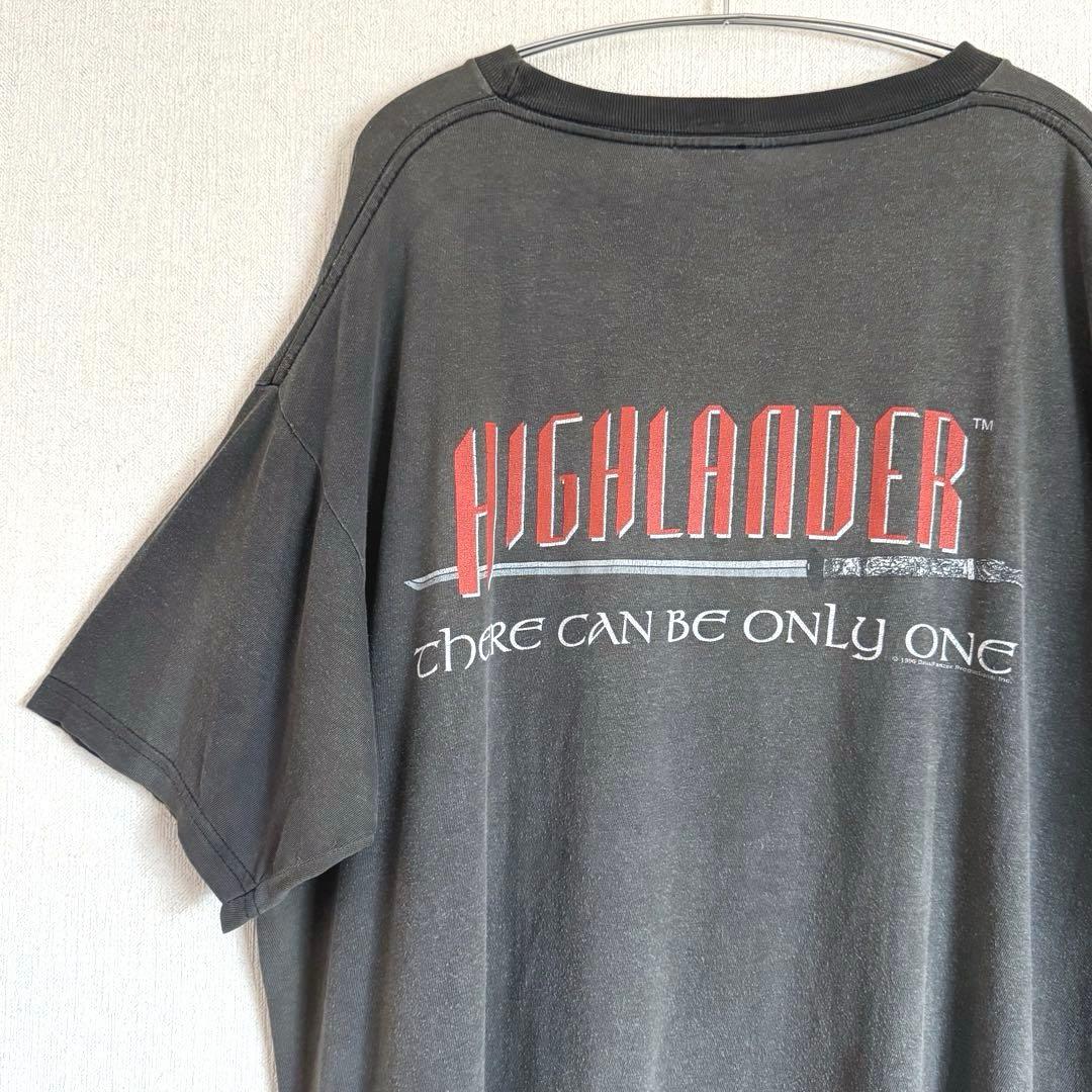 ハイランダー　両面プリント半袖Tシャツ　90s　XLサイズ　着用感短丈2XL
