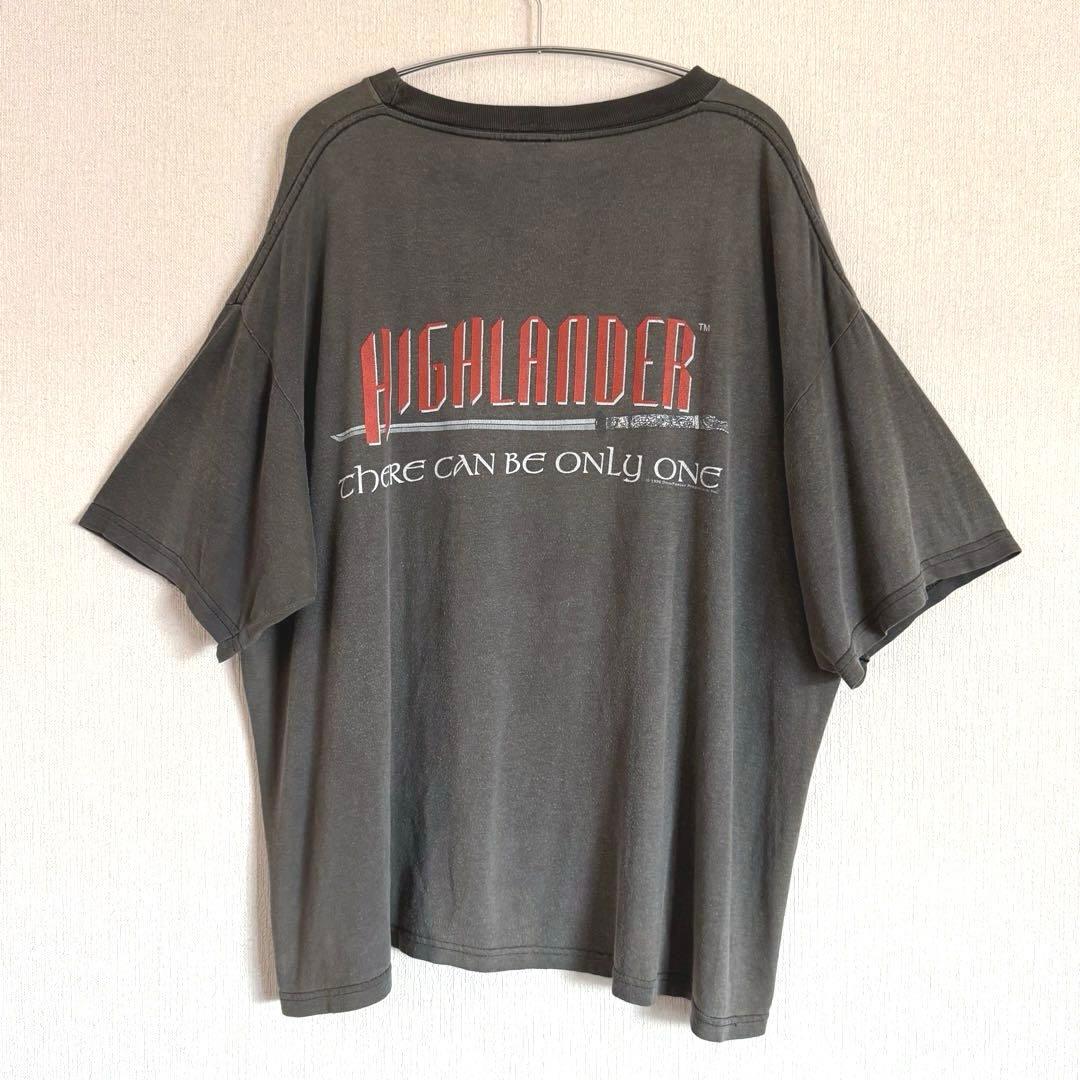 ハイランダー　両面プリント半袖Tシャツ　90s　XLサイズ　着用感短丈2XL