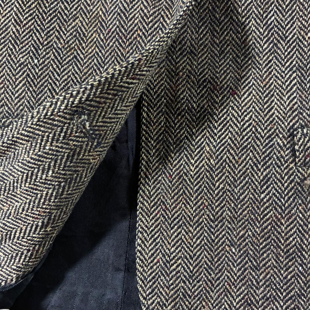 70s PENDLETONペンドルトン ウールヘリンボーンジャケット短丈ブラウン