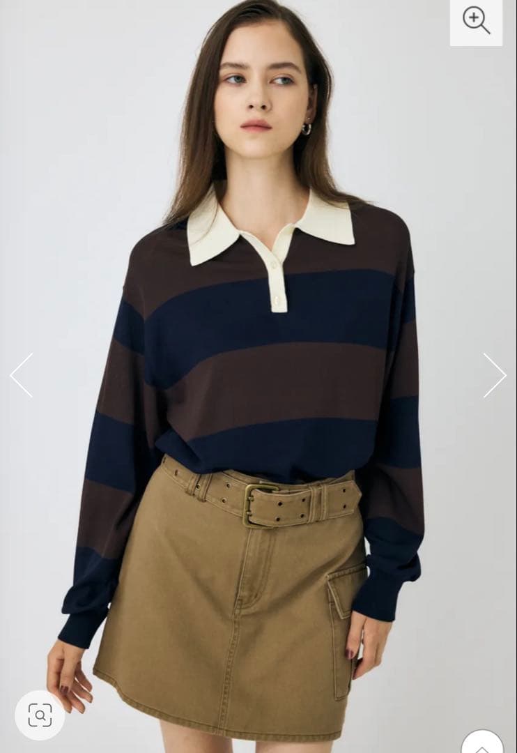 チ*テ様 MOUSSY BORDER KNIT ポロ