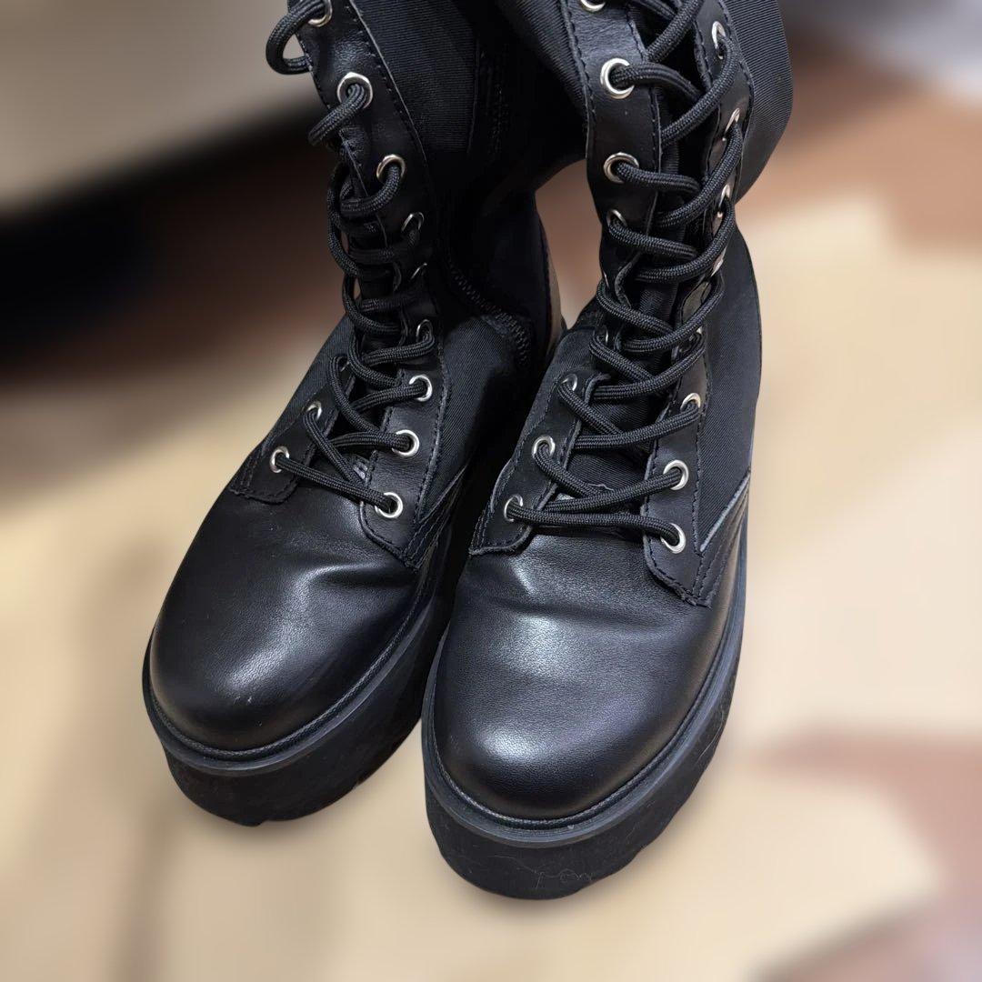 LIMI feu レースアップ ロングブーツ 23cm(サイズ2)