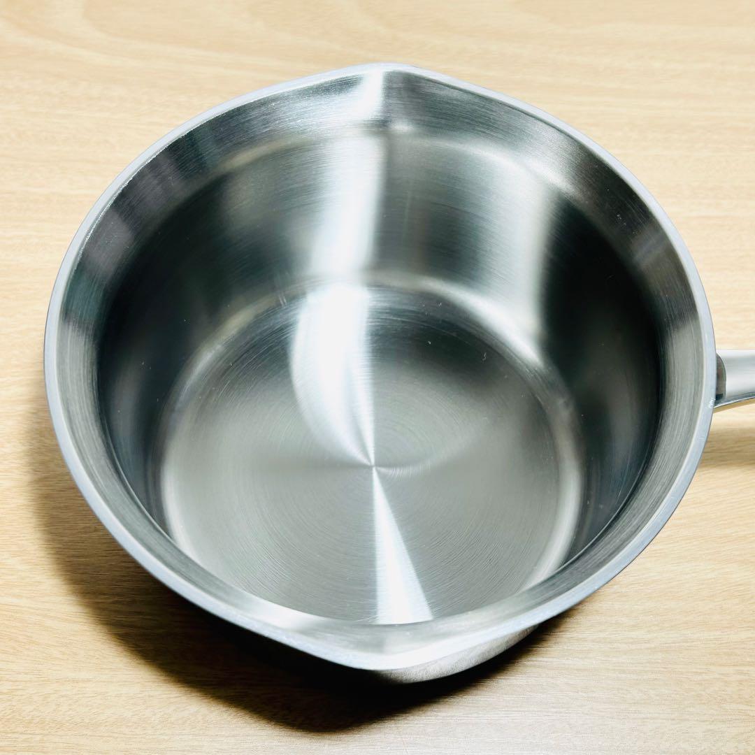 【未使用】アサヒ軽金属 天使のなべ ステンレス製 片手鍋▪16cm 1.3L