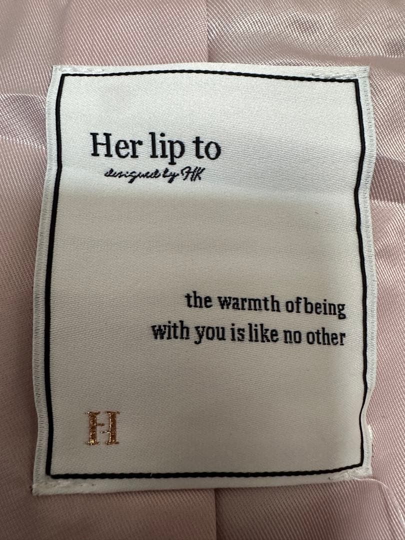Her lip to ハーリップトゥ ロングコート S 上品シルエット　ファー付