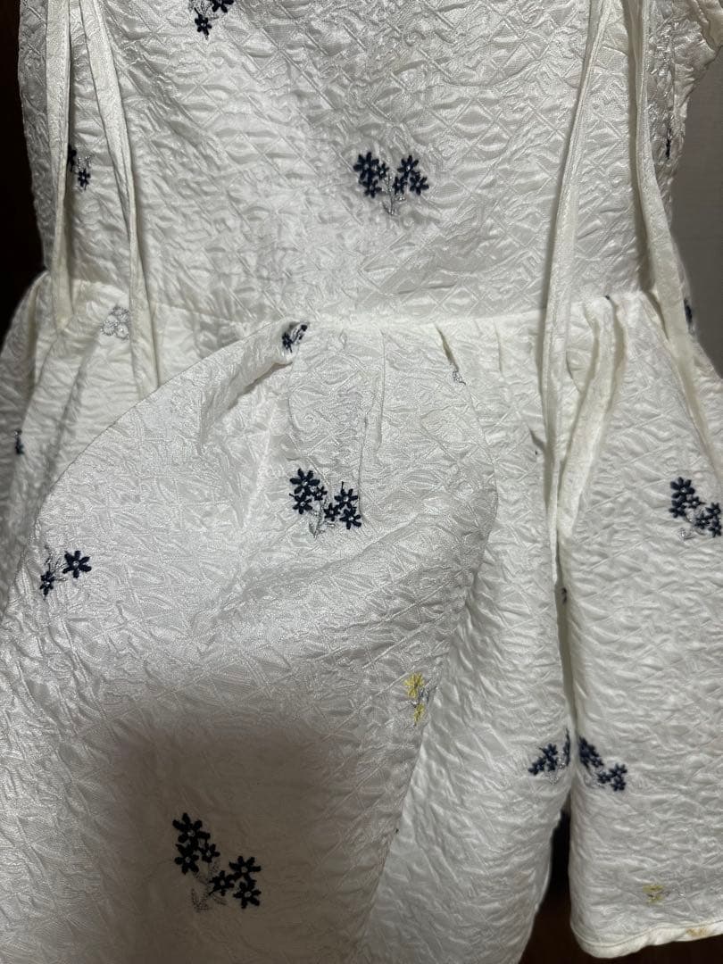 Bibiy B. COSMOS BUSTIER ホワイト フレアキャミソール