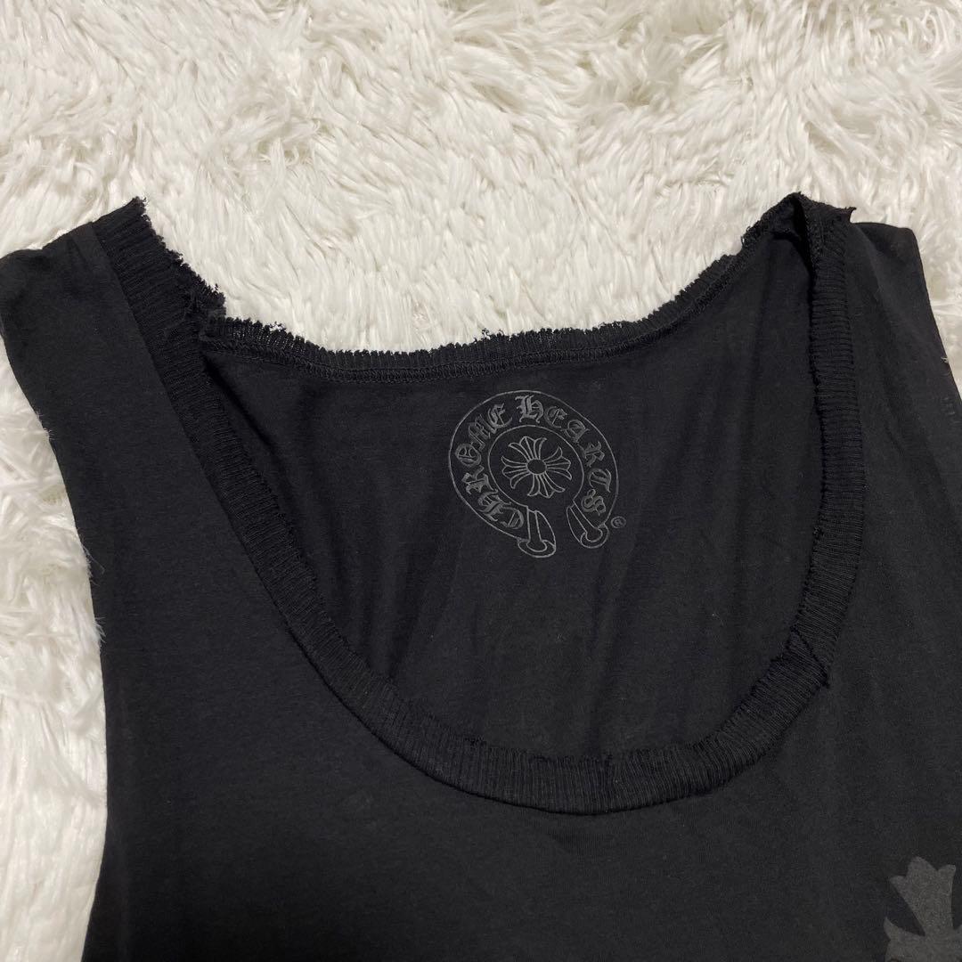 Chrome Hearts トリプルクロス ダメージ加工　タンクトップ S 黒
