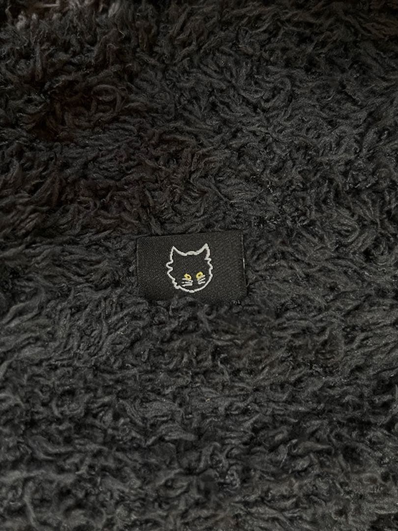 【新品未使用 タグ付き】ジェラートピケ 黒ねこ ビッグパーカー