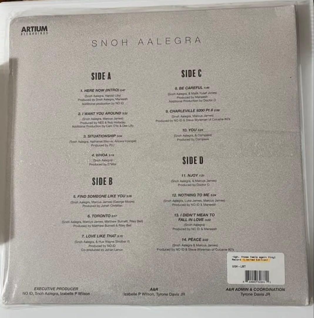 Snoh Aalegra / Ugh, those feels again限定盤