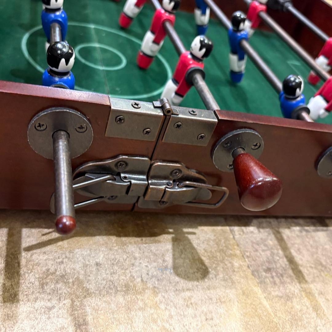 折りたたみ式木製卓上サッカーゲーム ボール3個付き テーブルサッカー　２人用