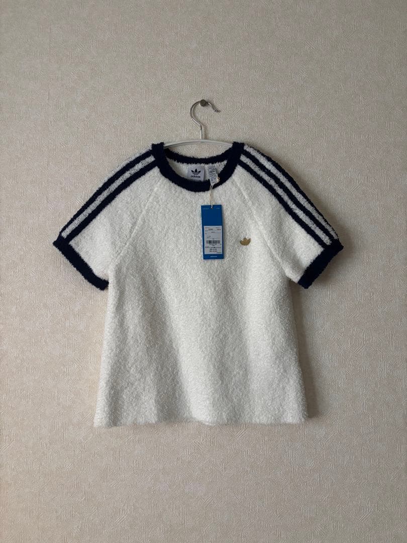 adidas 半袖　ニットトップス　タグ付き