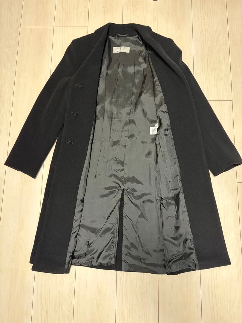 MaxMara 黒 ボタン付きロングコート