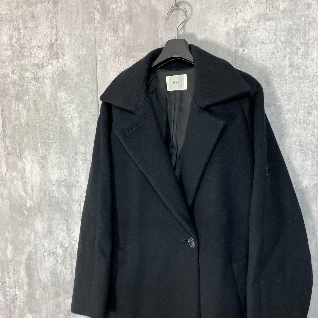IENA 日本製 ウールベルテッドコート 34