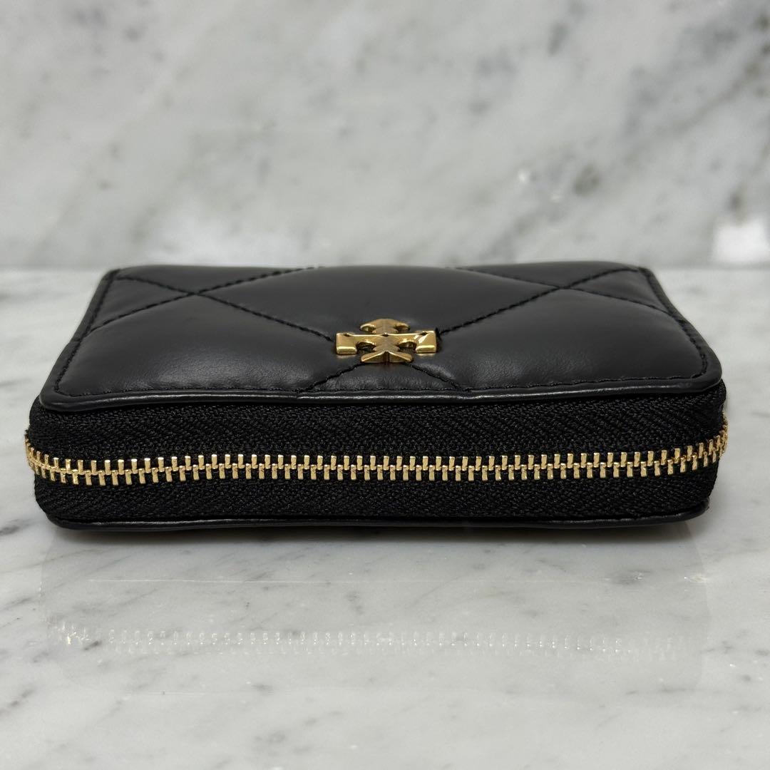 Tory Burch トリーバーチ 二つ折り財布 ジップ キルティング 黒
