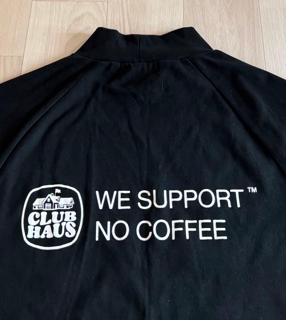 NO COFFEE × CLUBHAUS モックネックシャツ　サイズL