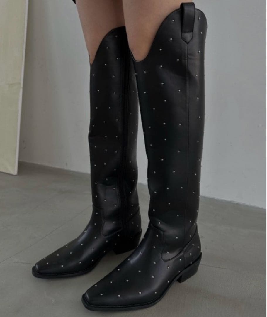 靴 Ameri Vintage WESTERN STUDS LONG BOOTS