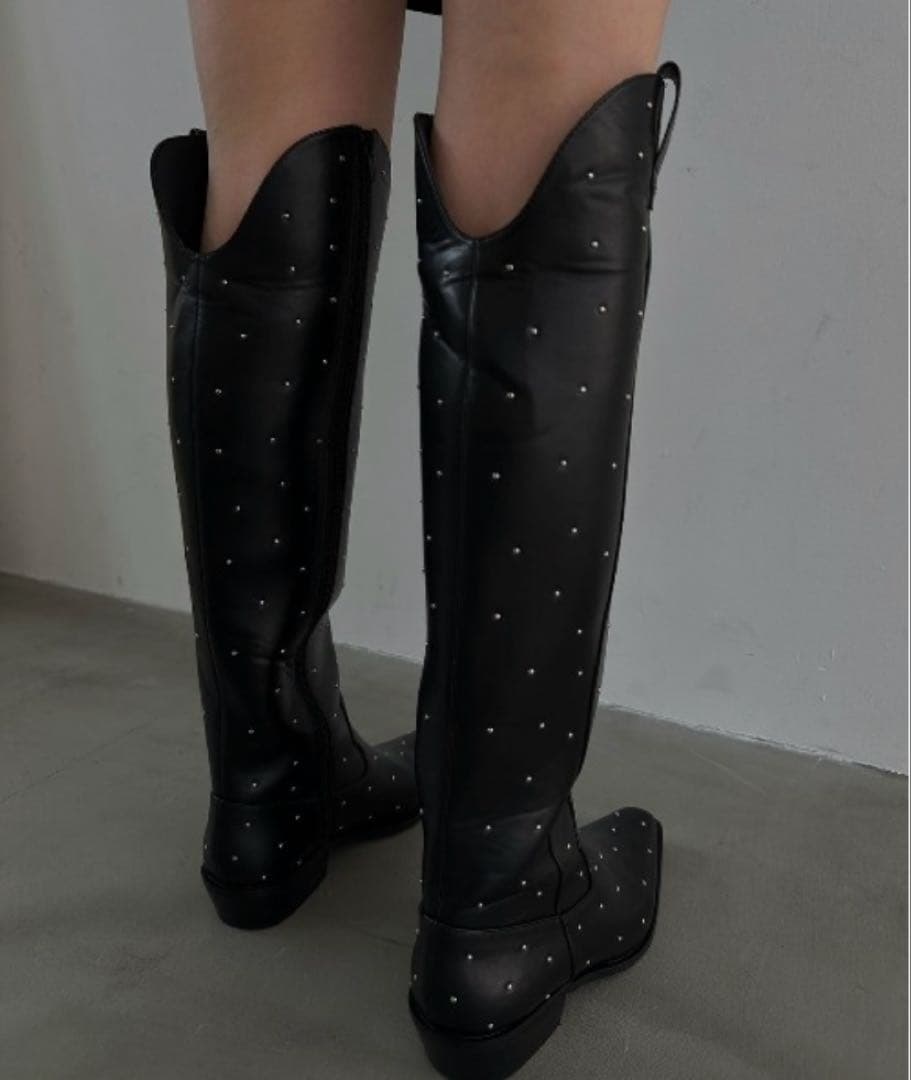 靴 Ameri Vintage WESTERN STUDS LONG BOOTS
