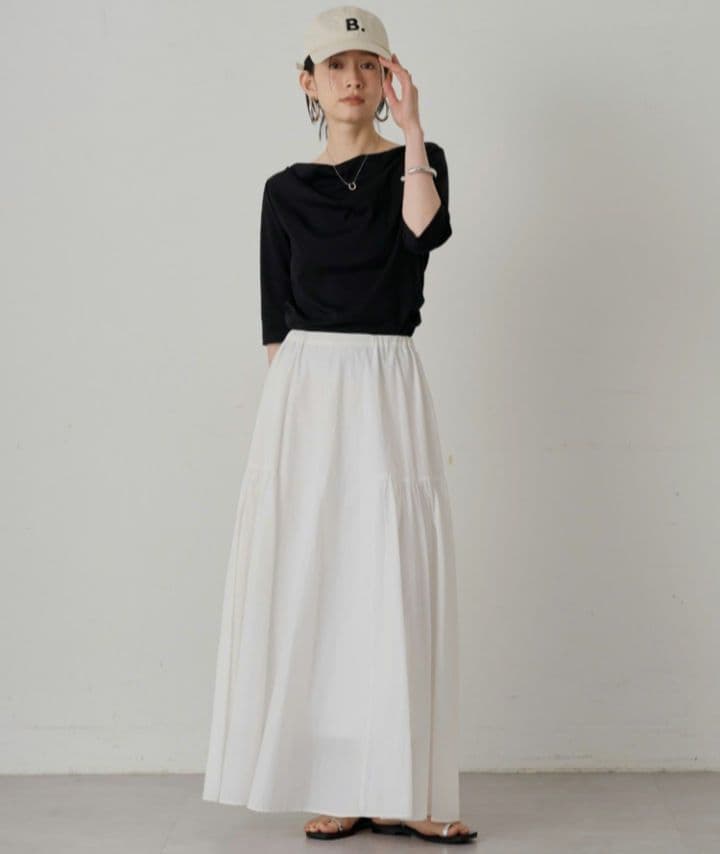 【新品/定価¥19800】 Loungedress パネルギャザースカート