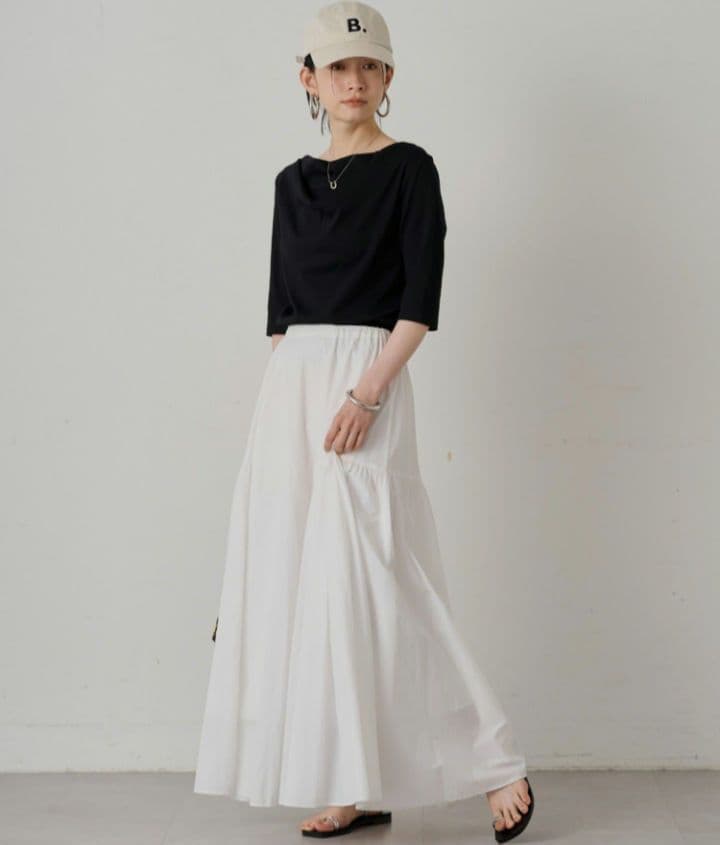 【新品/定価¥19800】 Loungedress パネルギャザースカート