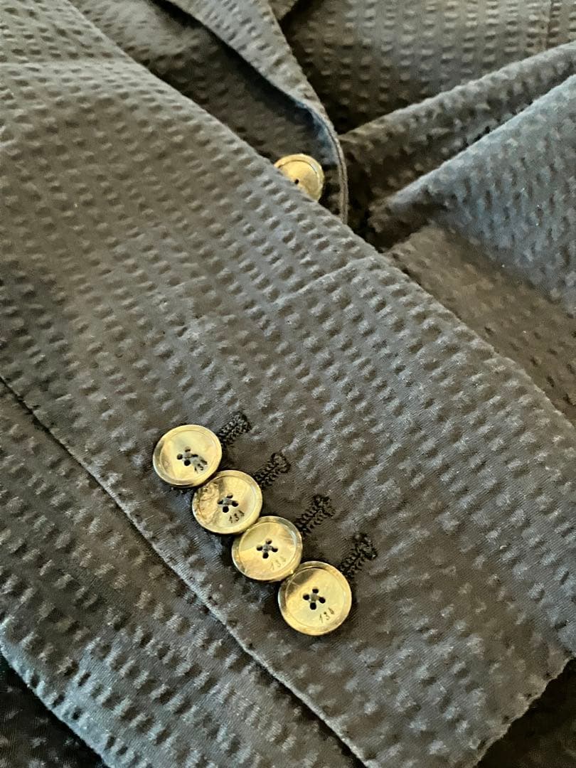 シアサッカーセットアップ　美品　鎌倉シャツ