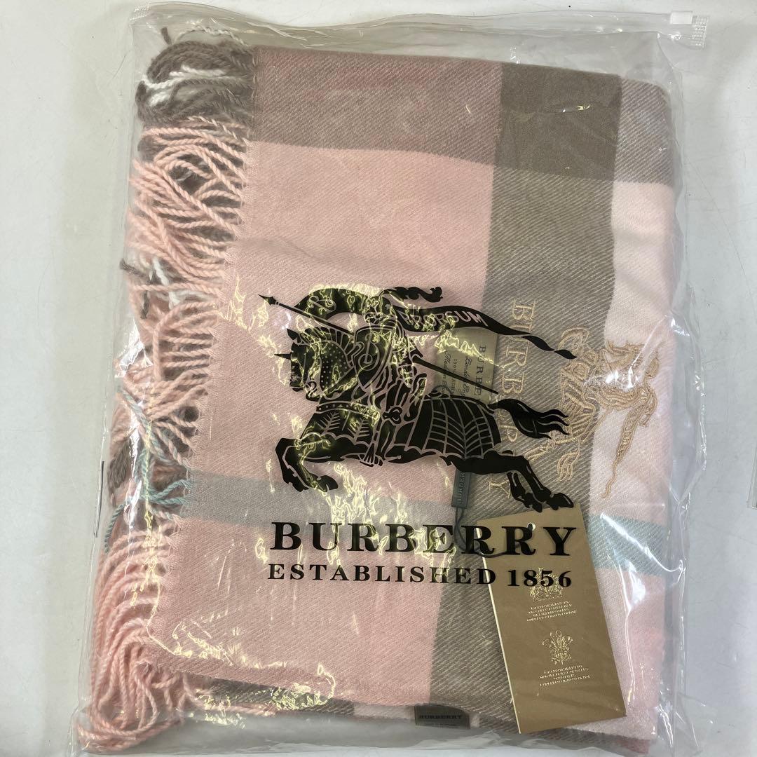 【未使用タグ付き】 Burberry バーバリー ノバチェック カシミアマフラー