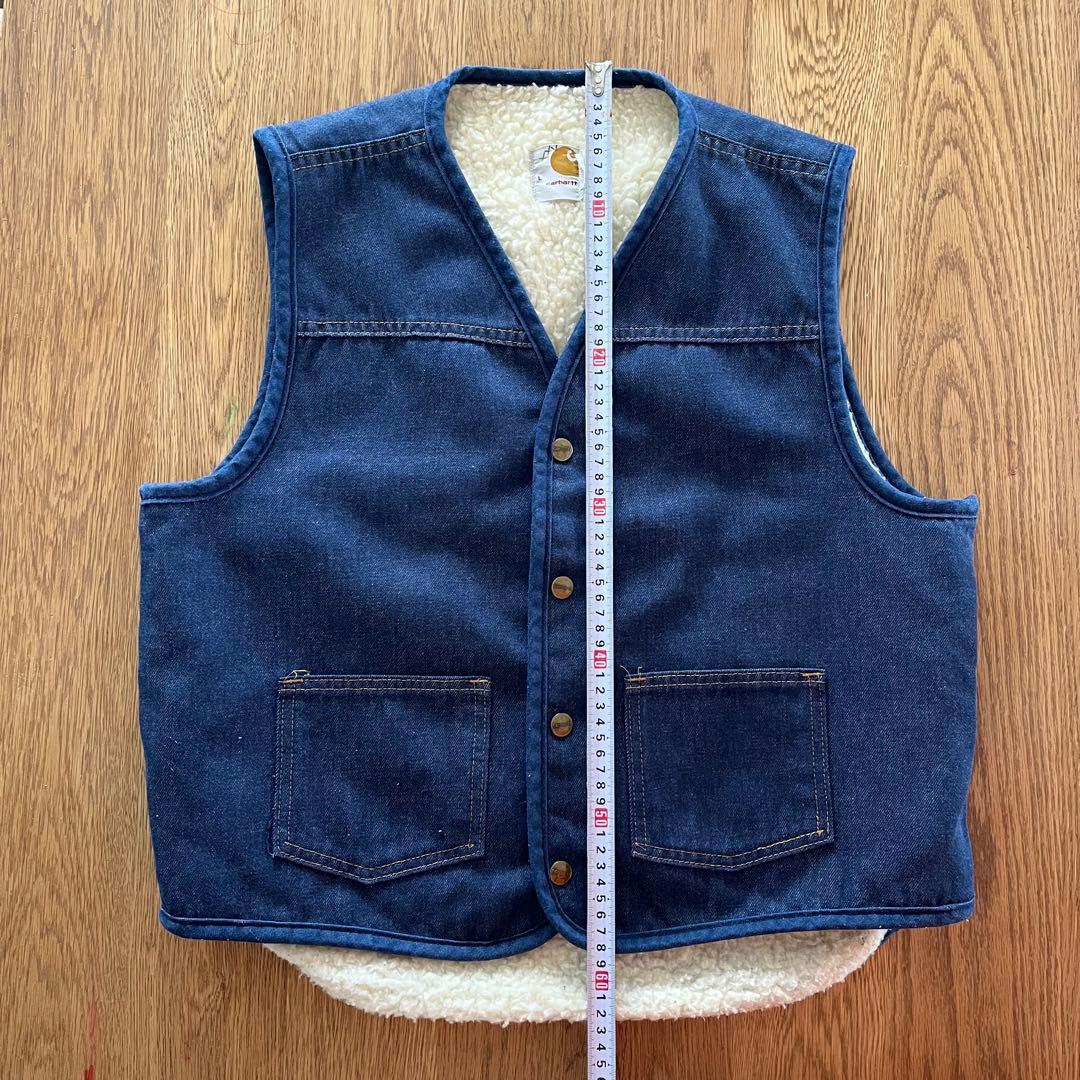 T/B Carhartt 裏ボア デニムベスト サイズL ヴィンテージ