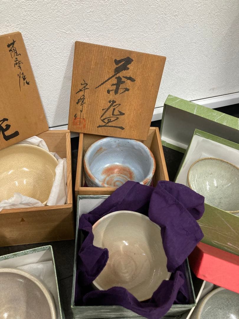 抹茶椀　薩摩焼　清水焼　お抹茶　日本茶器　茶碗　茶道具　茶器　6点セット