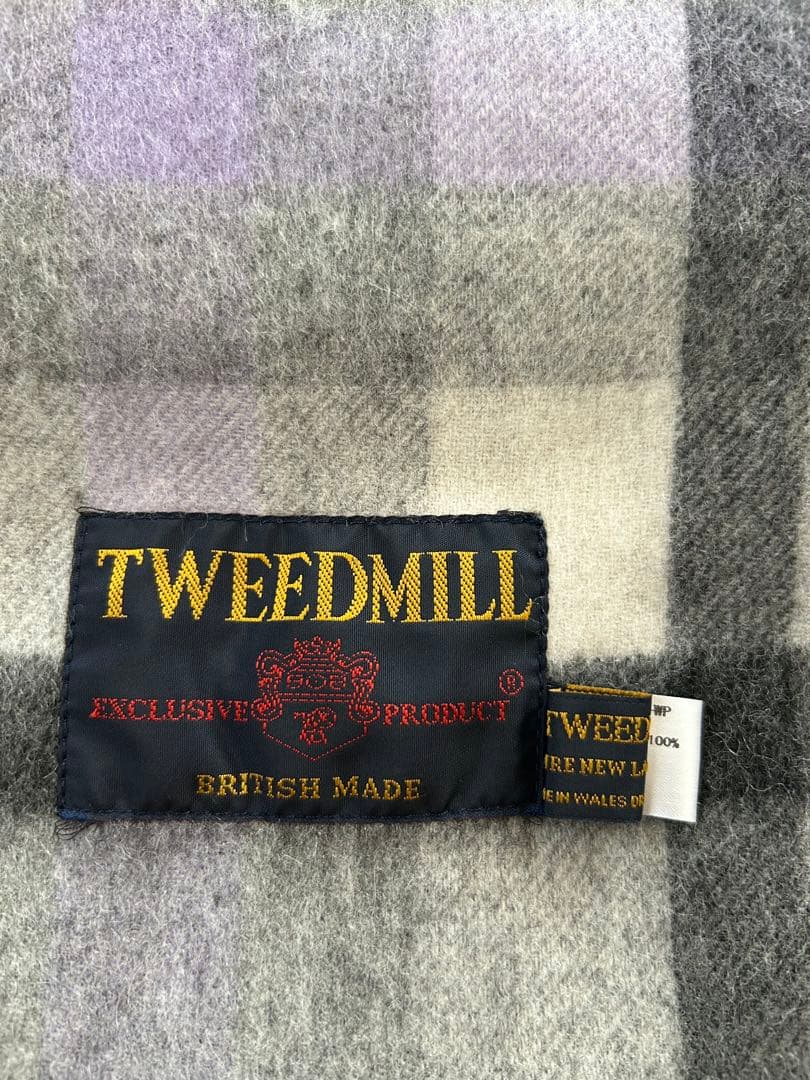 TWEEDMILL ウール100% チェック ストール ツイードミル 大判