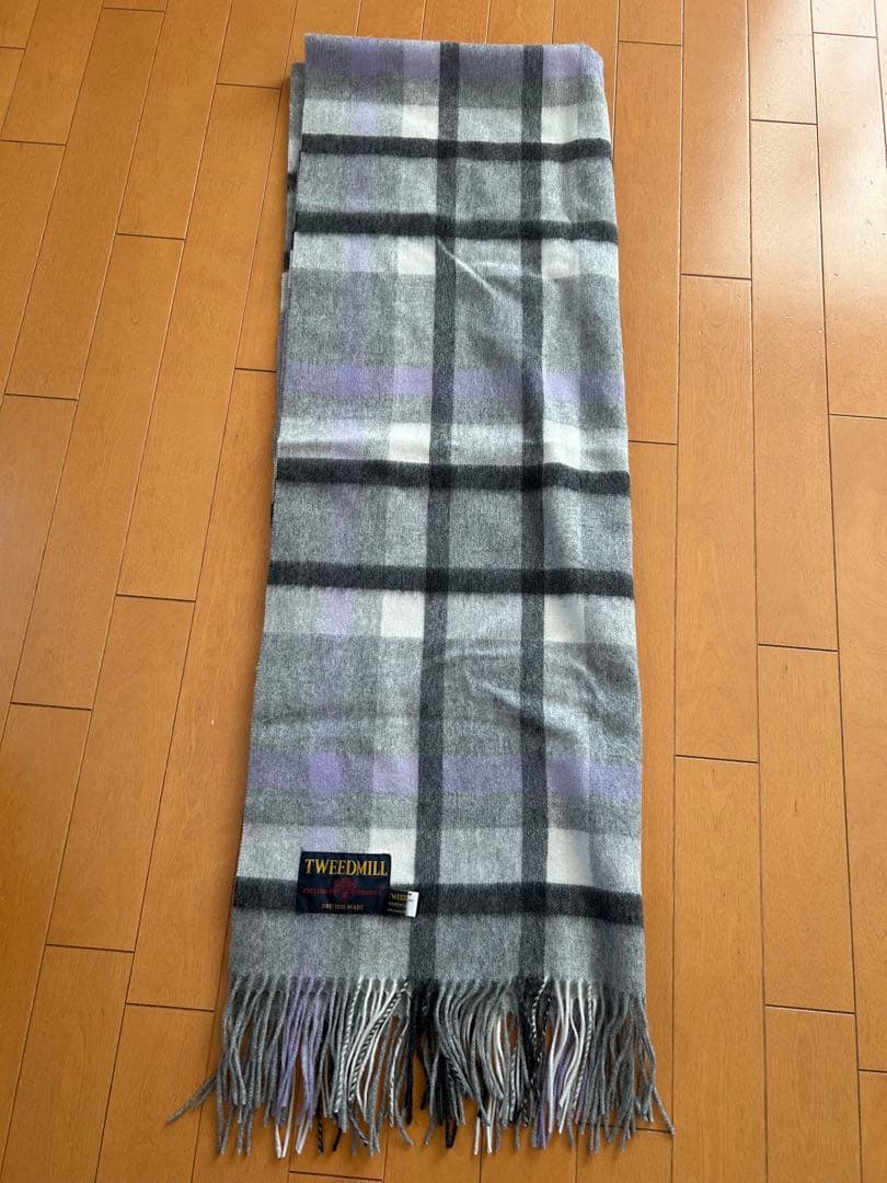 TWEEDMILL ウール100% チェック ストール ツイードミル 大判