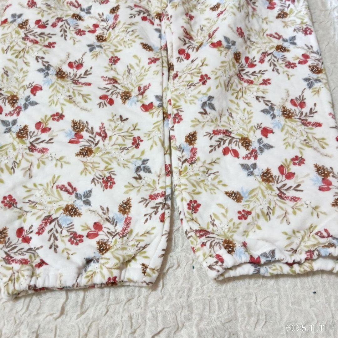 新品　ナルエー　裏綿接結(綿入り)厚手ホーリーベリーシャツ　パジャマ