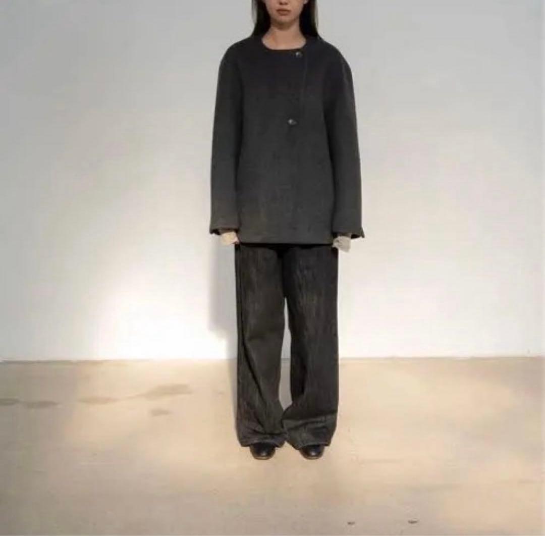 ジャケット・アウター OHOTORO aries wool coat charcoal gray