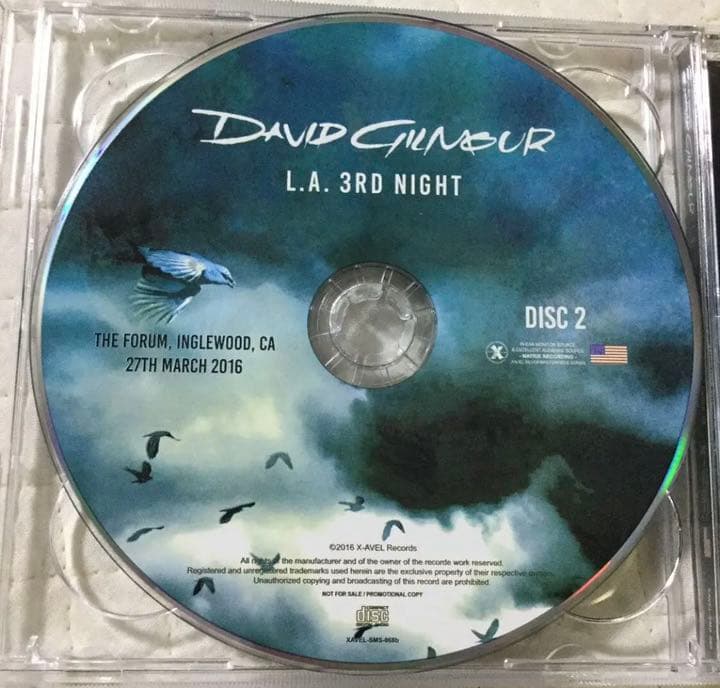 2CD！David Gilmour/ L.A. 3rd Night 2016