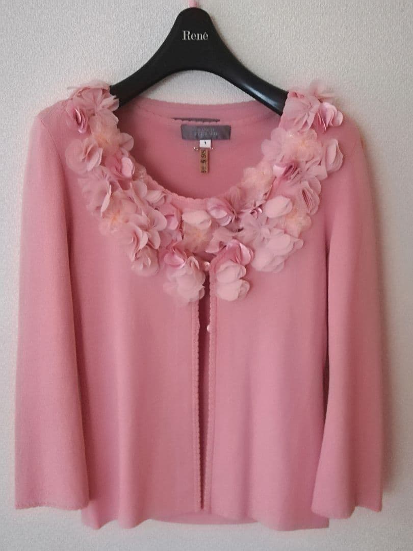 FRANCO FERRARO　美しい花飾り付き上品アンサンブル　お得な7800円