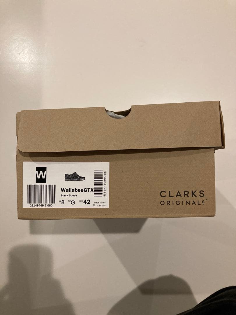 靴 CLARKS WALLABEE GORE-TEX BLACK SUEDE 261