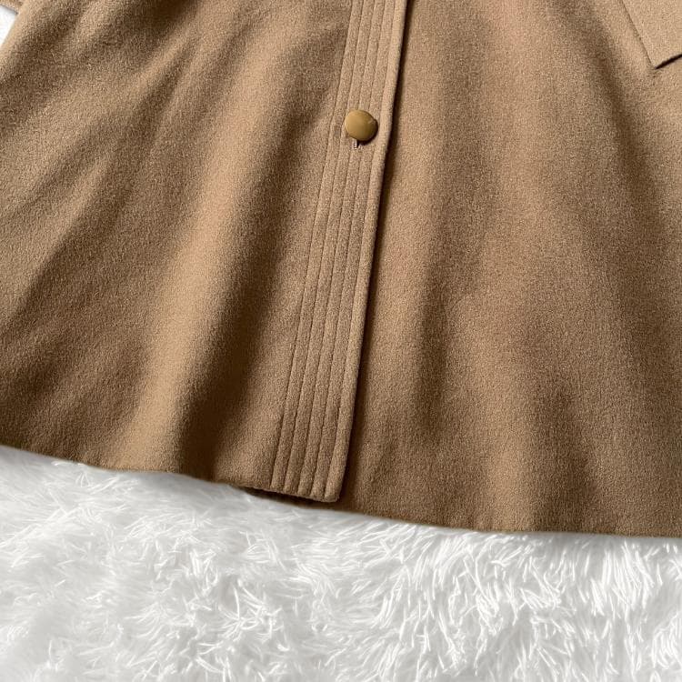 極美品 カシミヤ100％ 3L～4L Aラインスタンドカラーロングコート