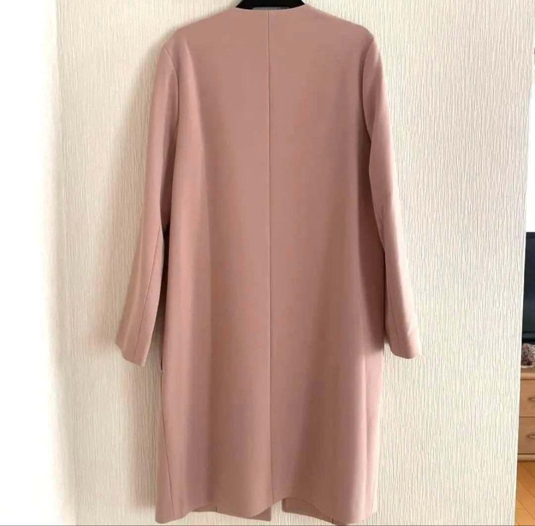 【美品】allureville アルアバイル　ノーカラーコート　ピンク　9号