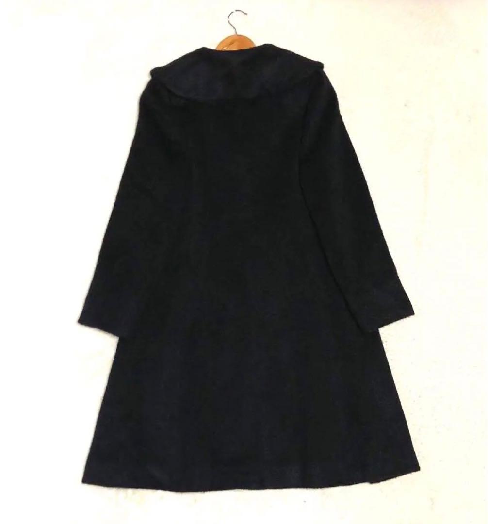 TO BE CHIC アルパカ混ウールビジュー付ロングコート希少 黒ブラック40