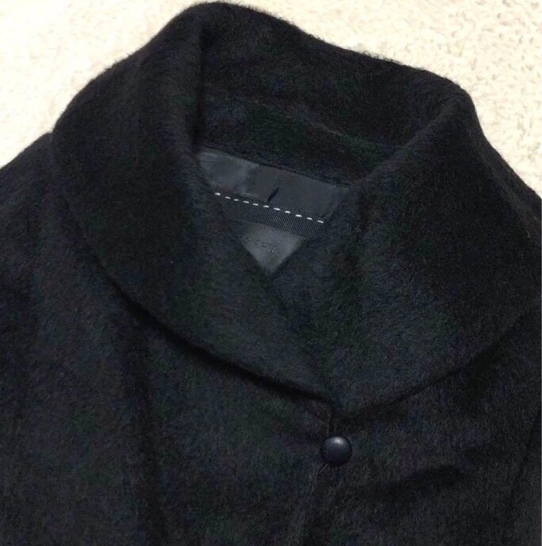 TO BE CHIC アルパカ混ウールビジュー付ロングコート希少 黒ブラック40