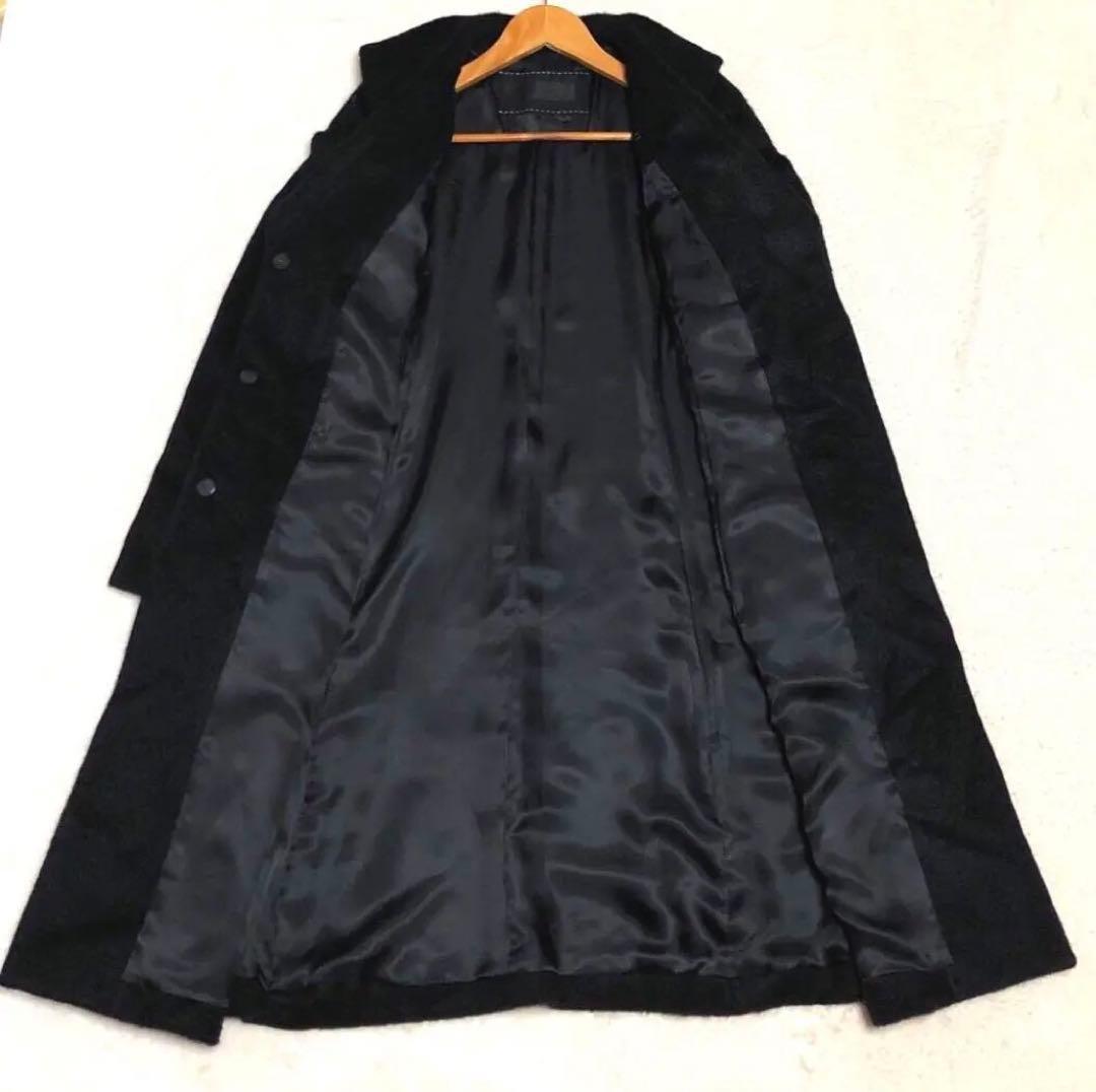 TO BE CHIC アルパカ混ウールビジュー付ロングコート希少 黒ブラック40