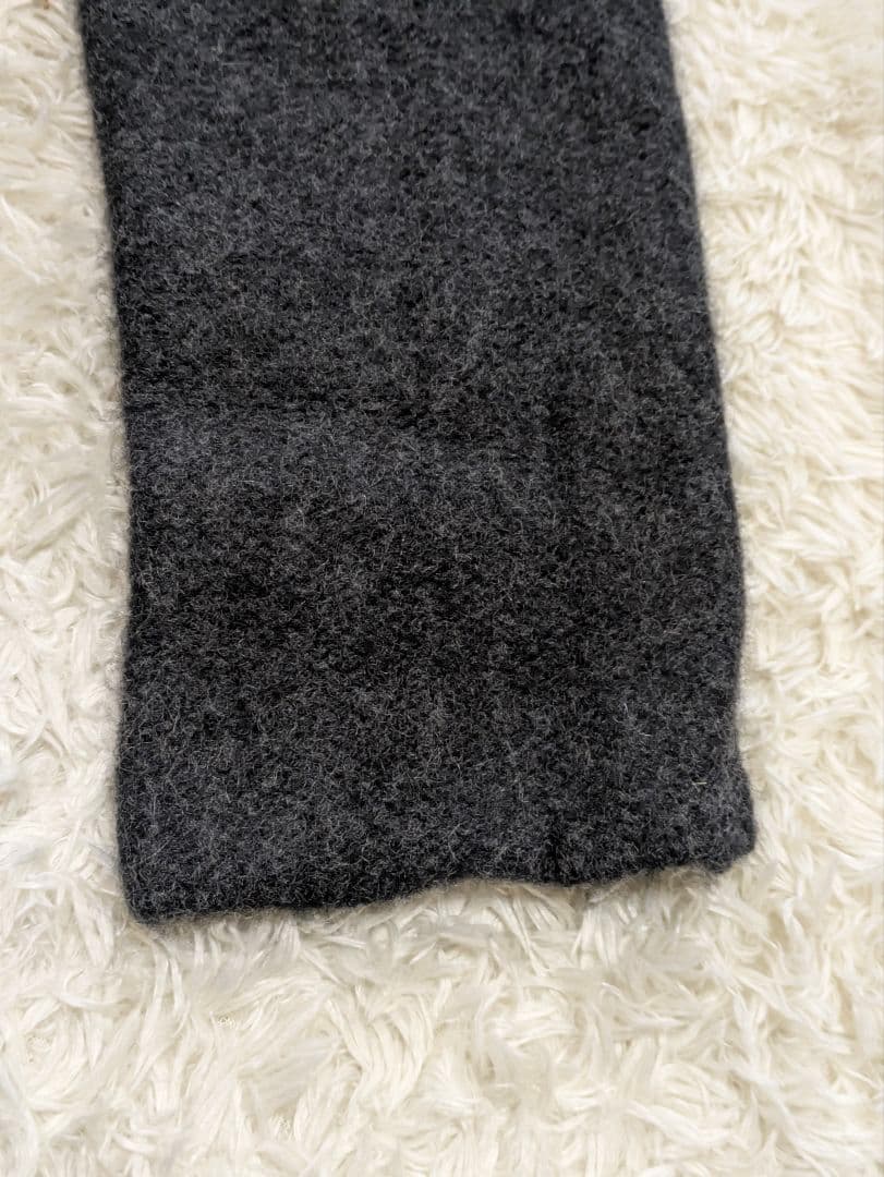 デヴォア カシミヤ100% ロング カーディガン L グレー フルジップ