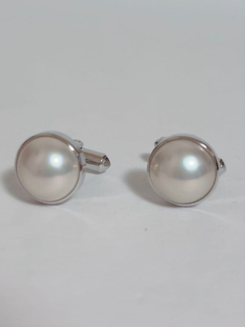 タサキ　TASAKI マベパール　カフリンクス　シルバー