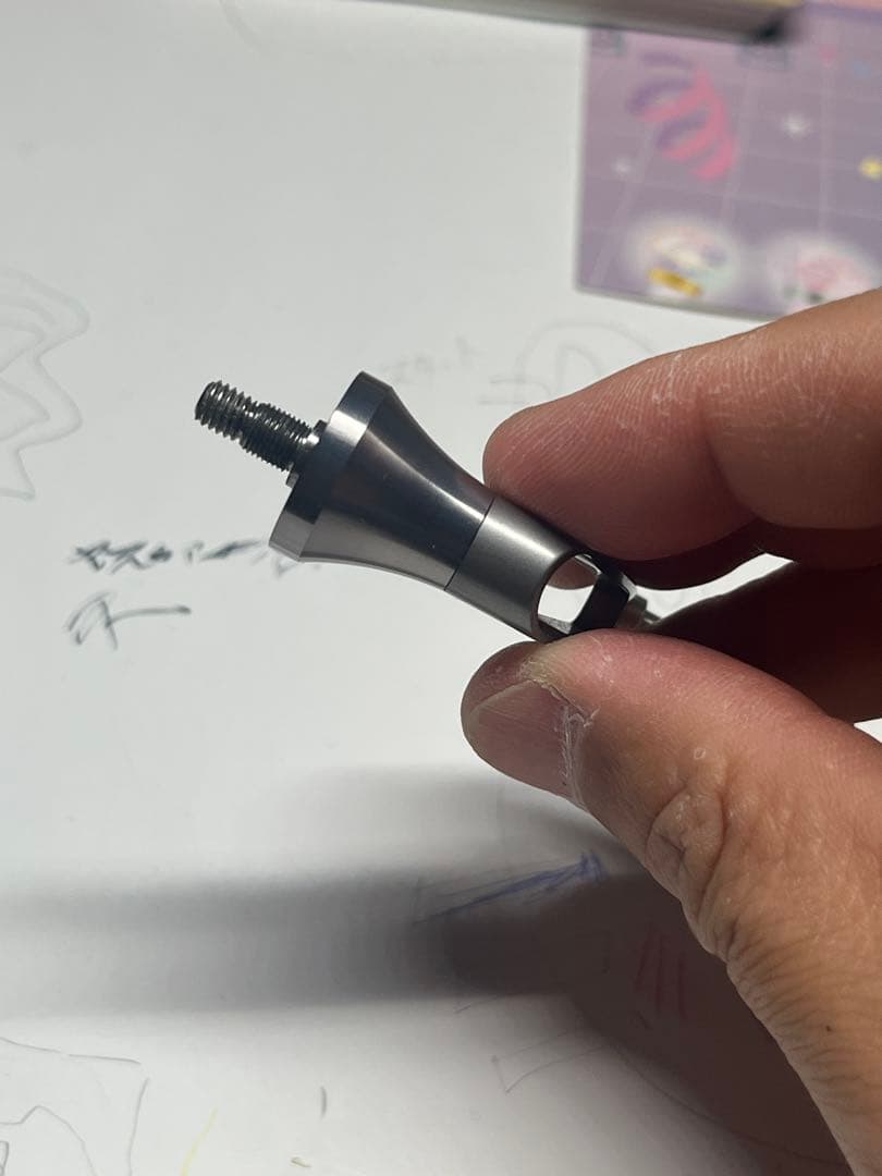 アベイル　スピニングハンドル2 シマノ用　35mm ガンメタ